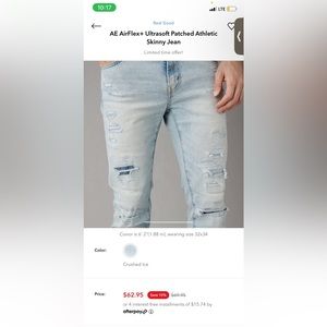 American eagle jeans: sizes 28/30 for both jean pants and size 28 for jean short